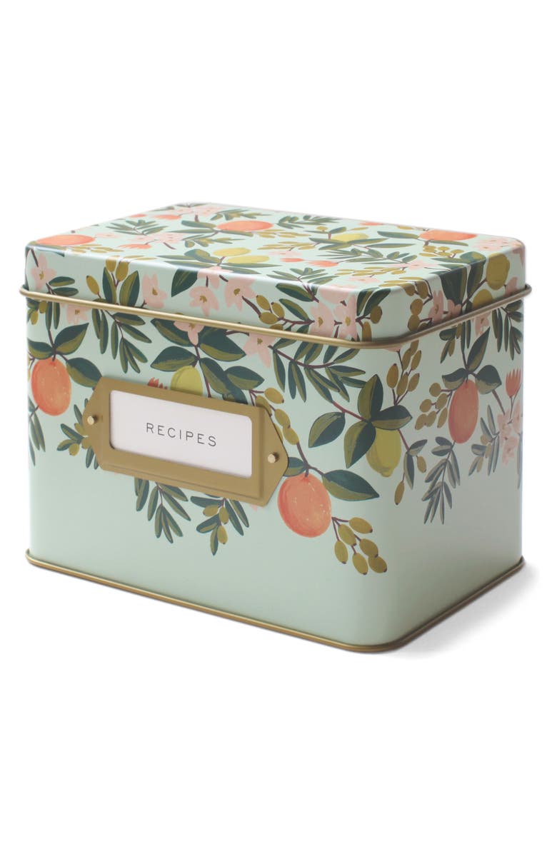 Rifle Paper Co. Citrus Floral Recipe Tin, Alternate, color, 