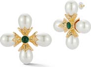 SPHERA MILANO Faux Pearl Statement Drop Earrings