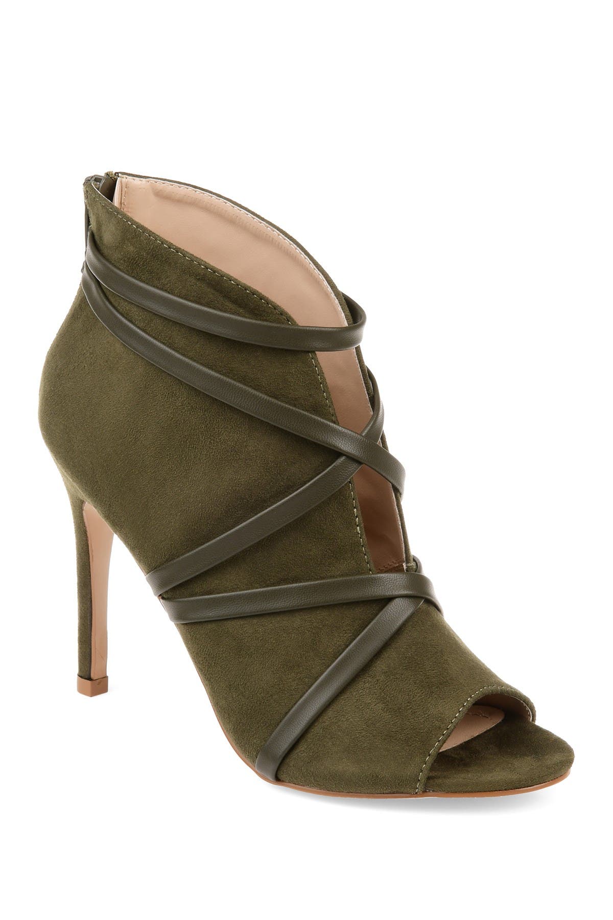 JOURNEE Samara Strappy Bootie, Alternate, color, OLIVE