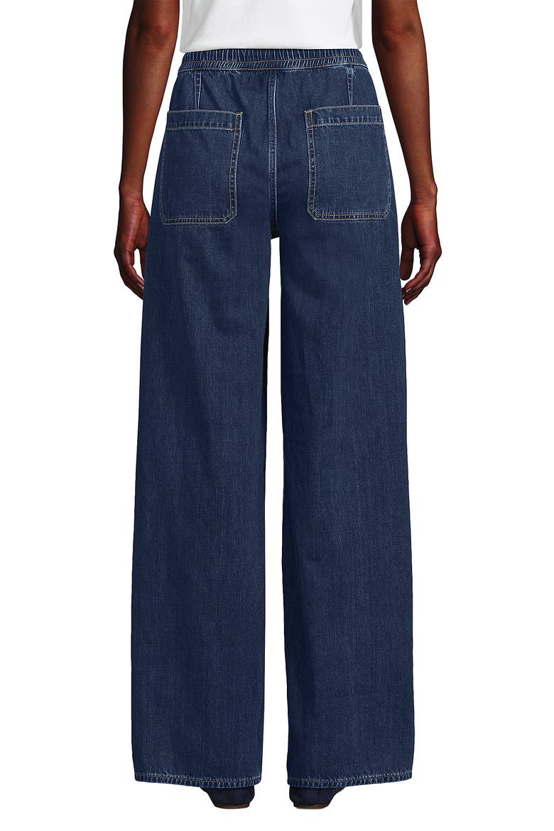 Lightweight Denim High Rise Relaxed Straight Pull On Pocket Jeans, Alternate, color, Crawford Wash