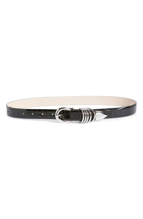 Dehanche Déhanche Hollyhock Croc Embossed Patent Leather Belt