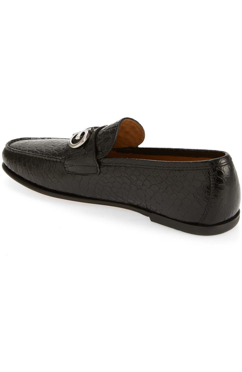 FERRAGAMO Galileo Croc Embossed Loafer, Alternate, color,
