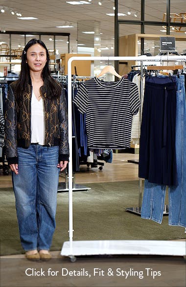 rag & bone stripe ベビーTシャツ rag & bone Luca Stripe Rib Baby T-Shirt | Nordstrom