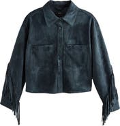 NEXT Faux Suede Fringe Western Jacket