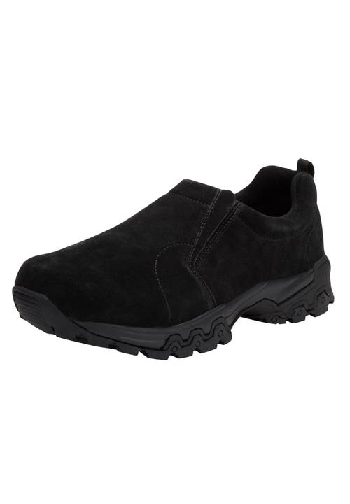 Kingsize Suede Slip-on Shoes In Black