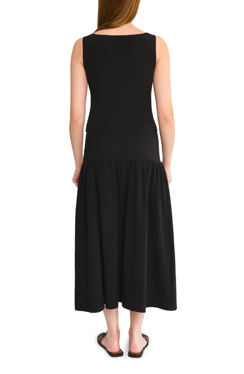 Wayf Isola Cotton Knit Skirt In Black