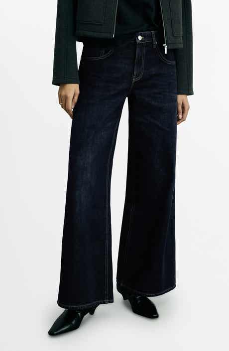 MANGO Low Rise Wide Leg Jeans