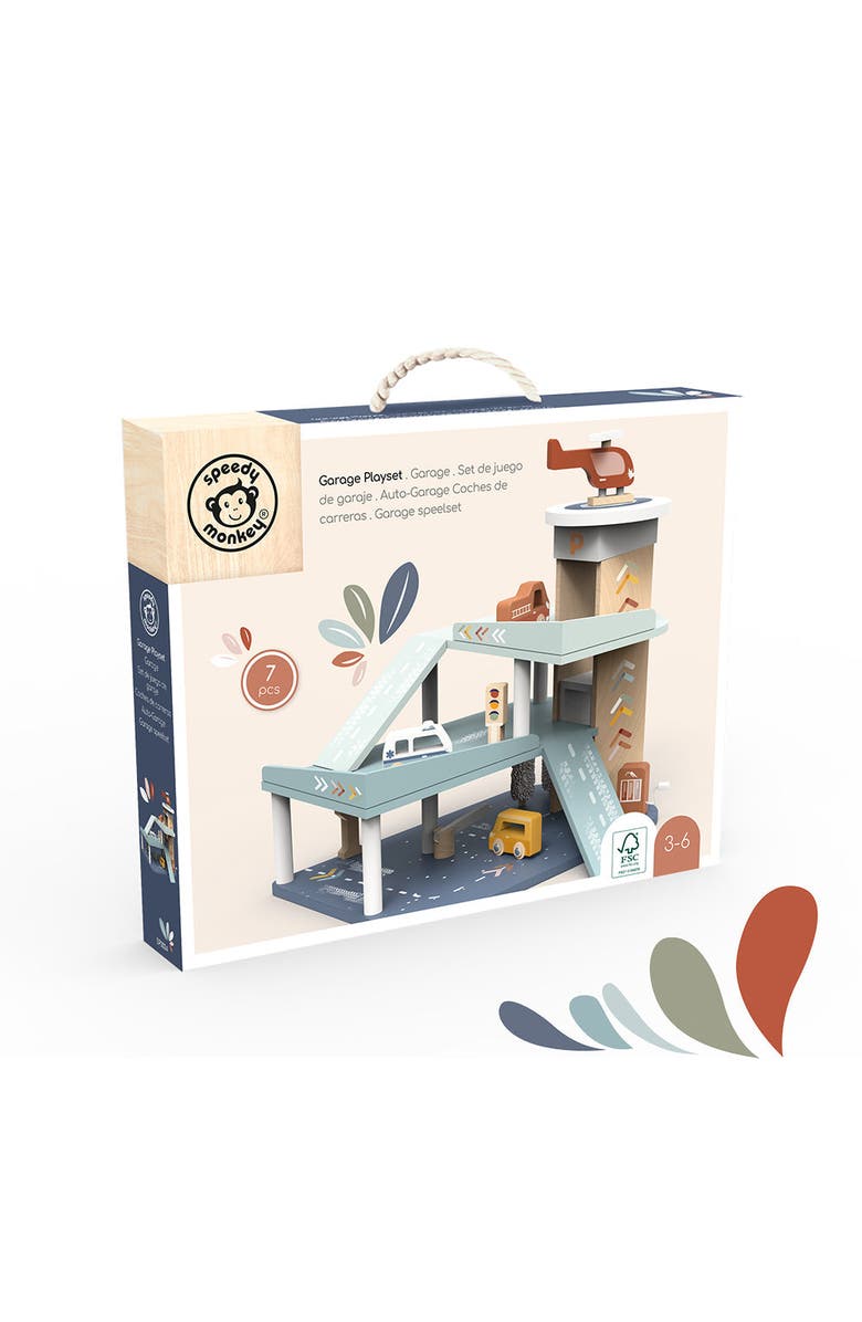 Speedy Monkey Garage Playset, Alternate, color, Multi