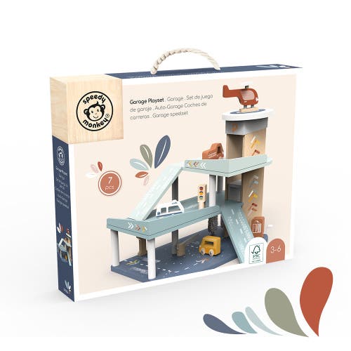 Speedy Monkey Garage Playset In Multi