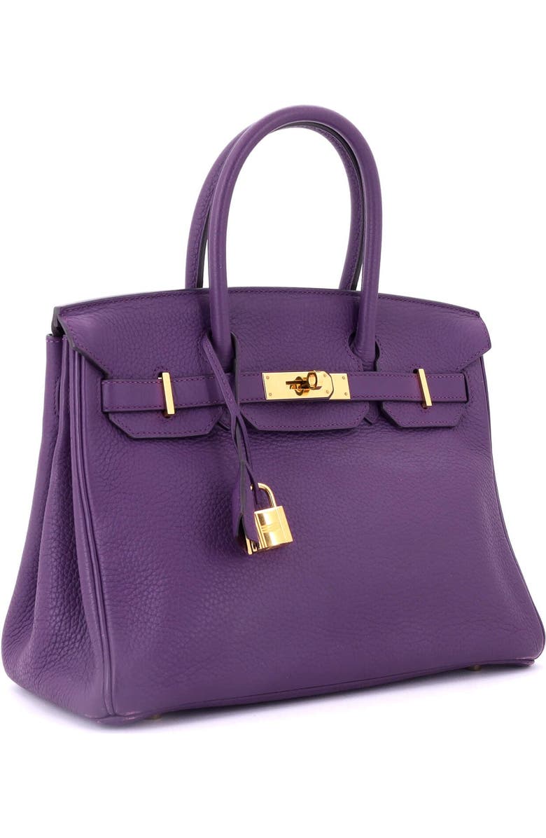 Pre-Owned Hermes Birkin Handbag Purple Togo with Gold Hardware 30, Alternate, color, Ultraviolet
