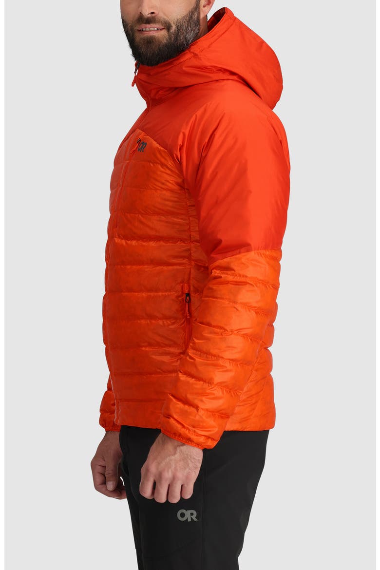 Helium Water Resistant Hooded 800 Fill Down Jacket, Alternate, color, SPICE