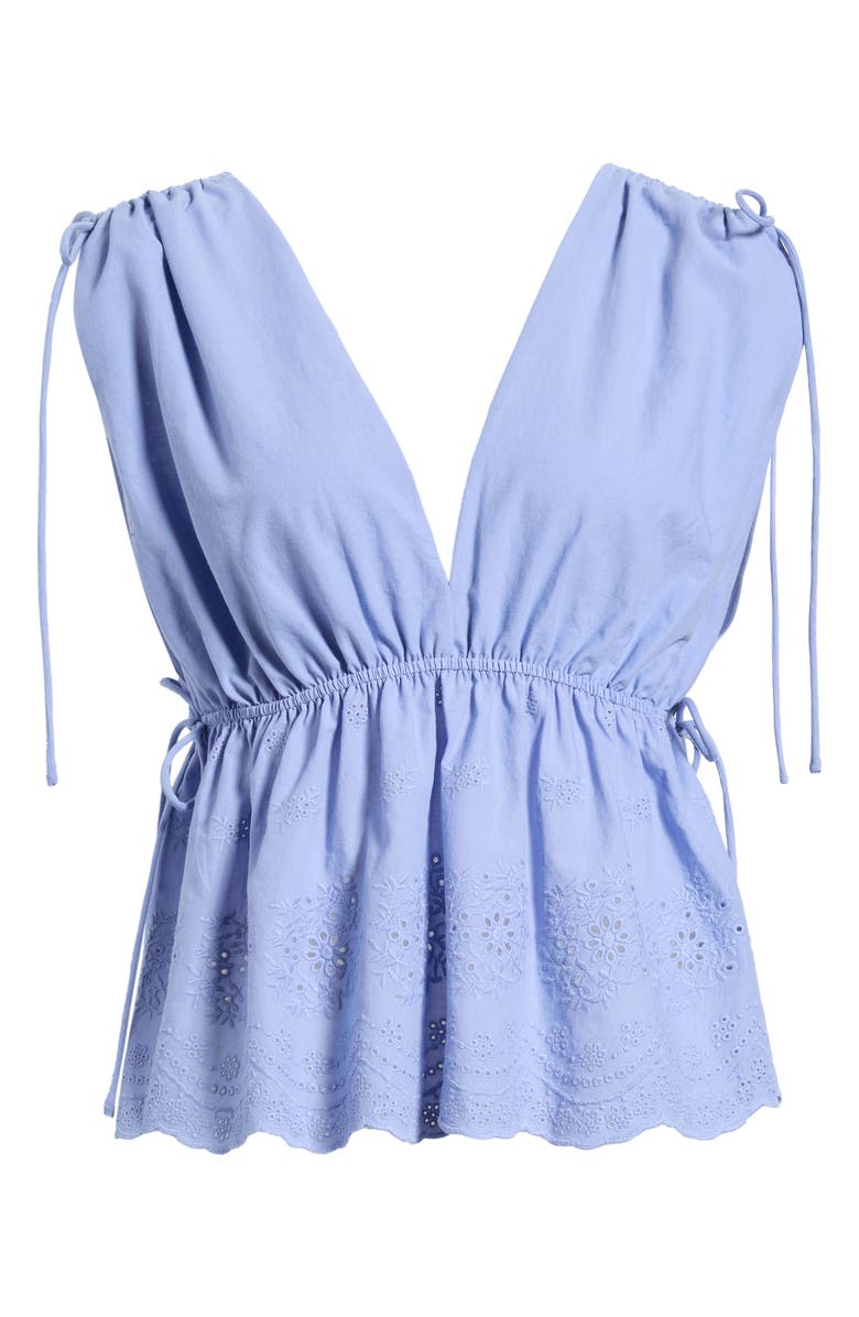 WAYF x Hannah Lovey Porter Goldie Cotton Eyelet Top, Main, color, 