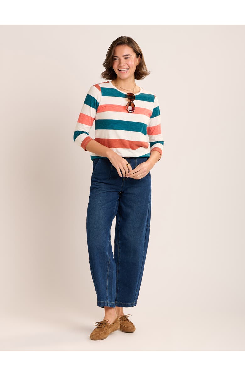 Brakeburn Lulworth Striped 3/4 Sleeve T-Shirt, Alternate, color, Multi