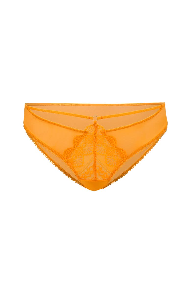 Adore Me Kinley Bikini Panties, Alternate, color, Medium Orange
