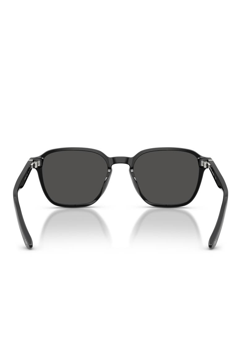 53mm Irregular Sunglasses, Alternate, color, BLACK / DARK GREY