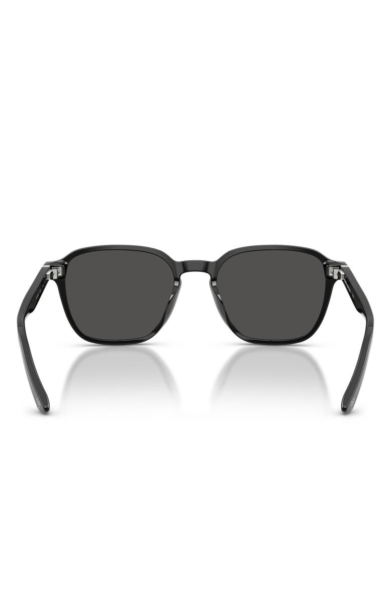 Brooks Brothers 53mm Irregular Sunglasses, Alternate, color, Black / Dark Grey