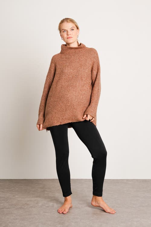 Nom Maternity Lia Maternity Nursing Sweater In Brown