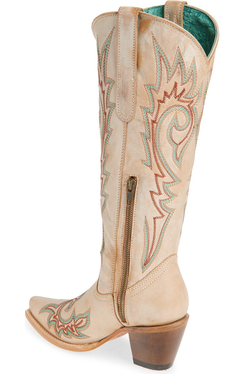 CORRAL Embroidered Western Boot, Alternate, color, Bone