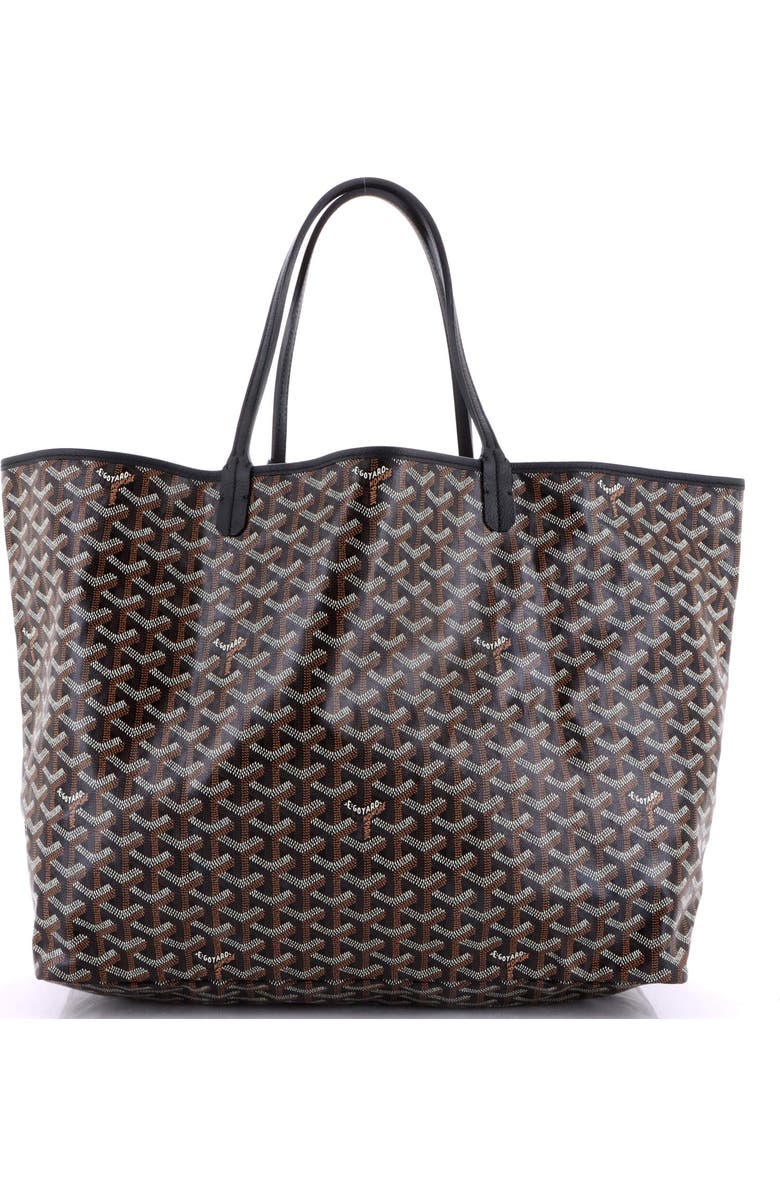 Pre-Owned Goyard Saint Louis Tote Coated Canvas GM, Main, color, Black