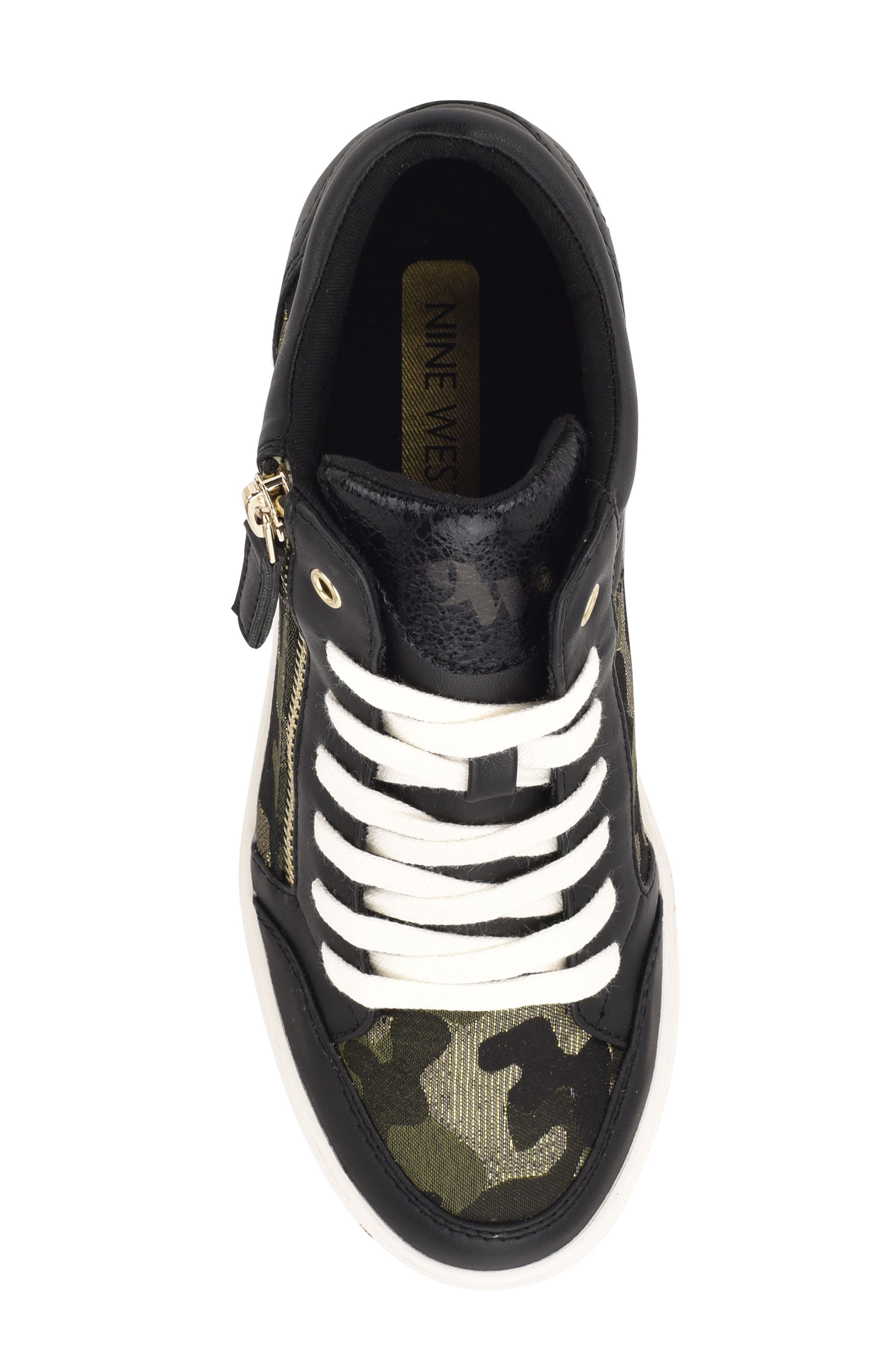 Nine West Tons Lace-Up Wedge Sneaker, Alternate, color, 