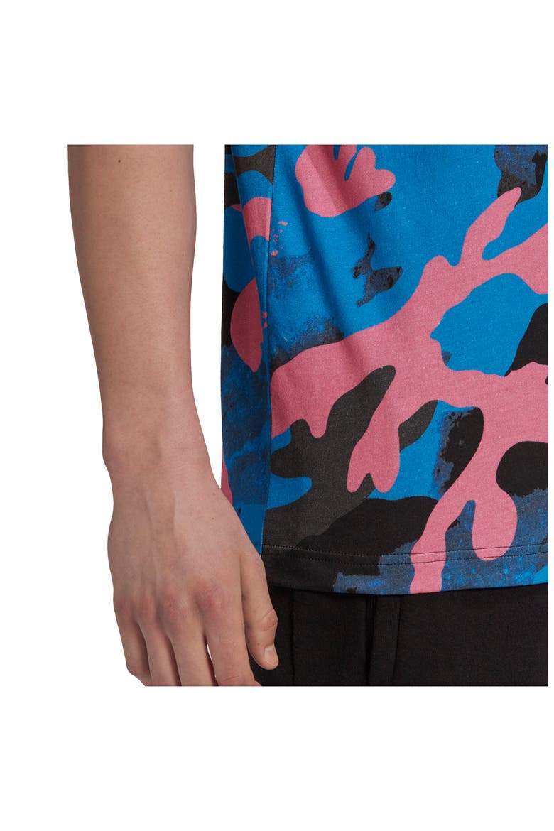 Camouflage Series Cotton Crewneck T-Shirt, Alternate, color, PULSE BLUE