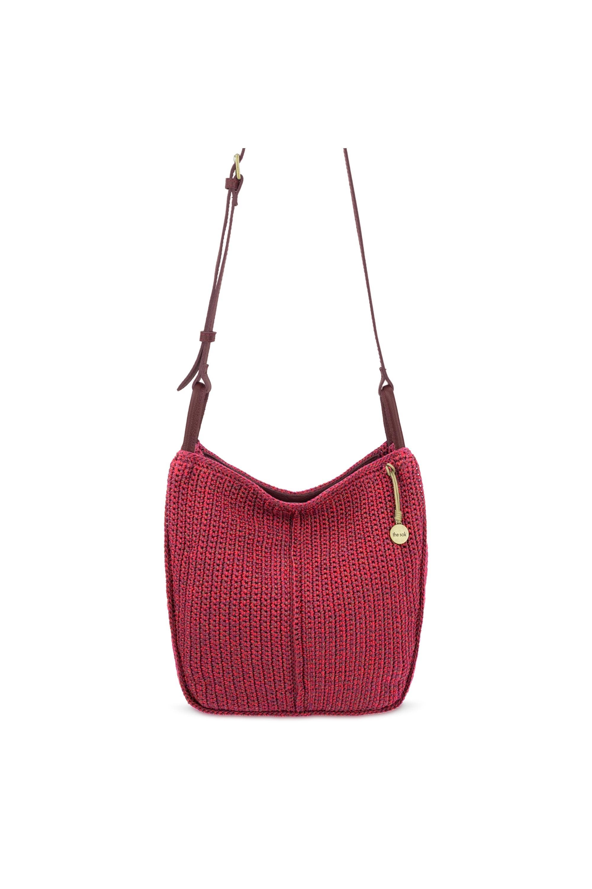 Los Feliz Crossbody Crochet Bag, Alternate, color, Black Cherry Static