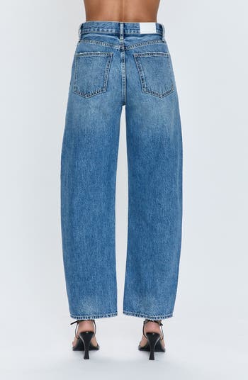 Wes Rhinestone High Waist Barrel Jeans