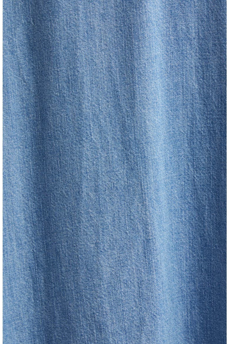 Edwina Sleeveless Cotton Denim Midi Shirtdress, Alternate, color, ICEBERG