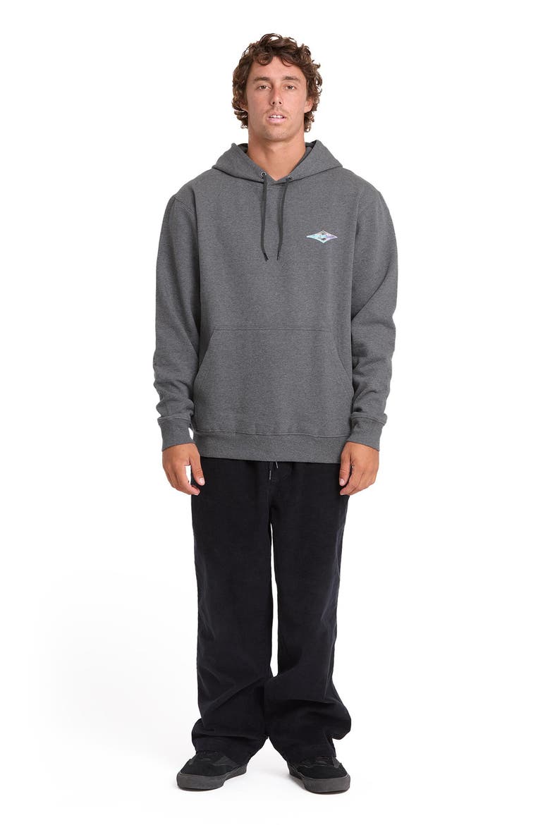 Crayon Wave Hoodie, Alternate, color, DARK GRAY HEATHER