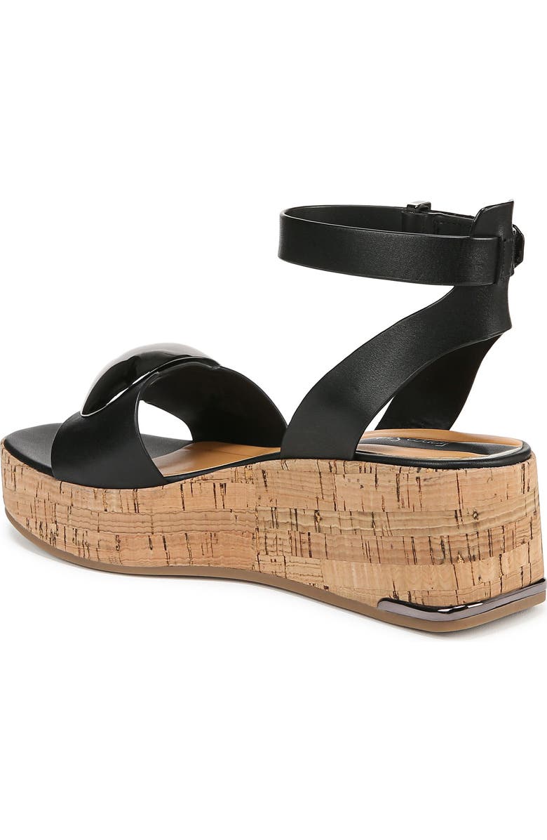 Franco Sarto Taysha Ankle Strap Platform Wedge Sandal, Alternate, color, Black