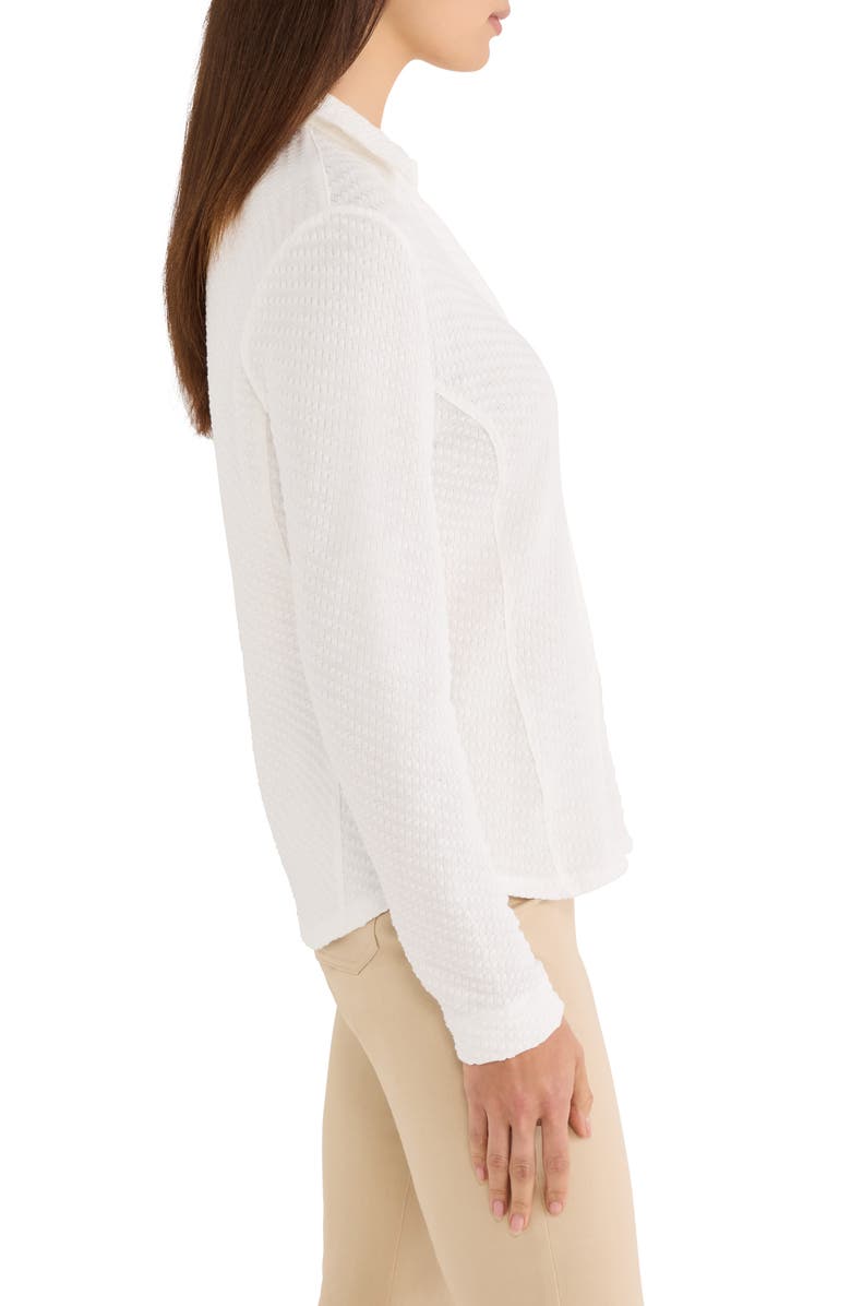 NIC+ZOE Texture Stretch Knit Shirt, Alternate, color, Paper White