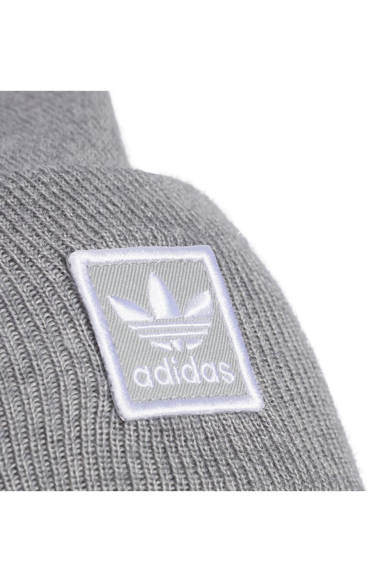 adidas Trefoil Logo Patch Rib Beanie, Alternate, color, 