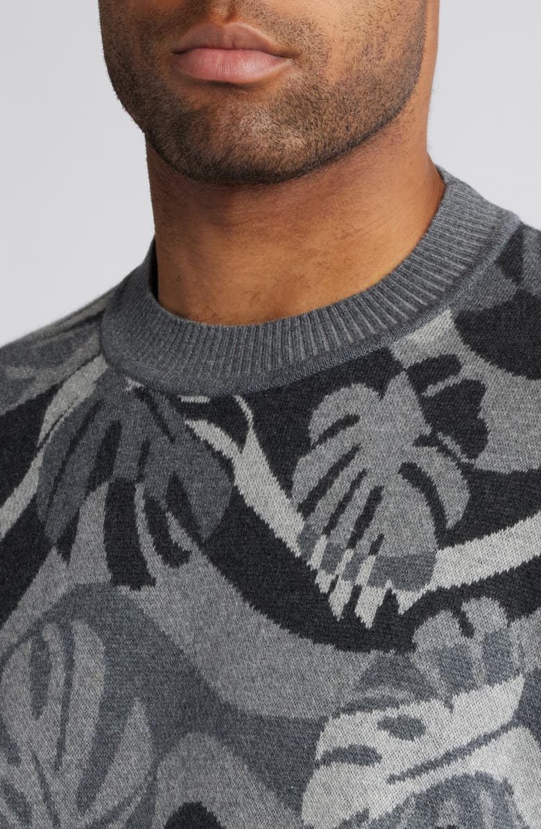Tommy Bahama Monstera Camo Crewneck Sweater, Alternate, color, 