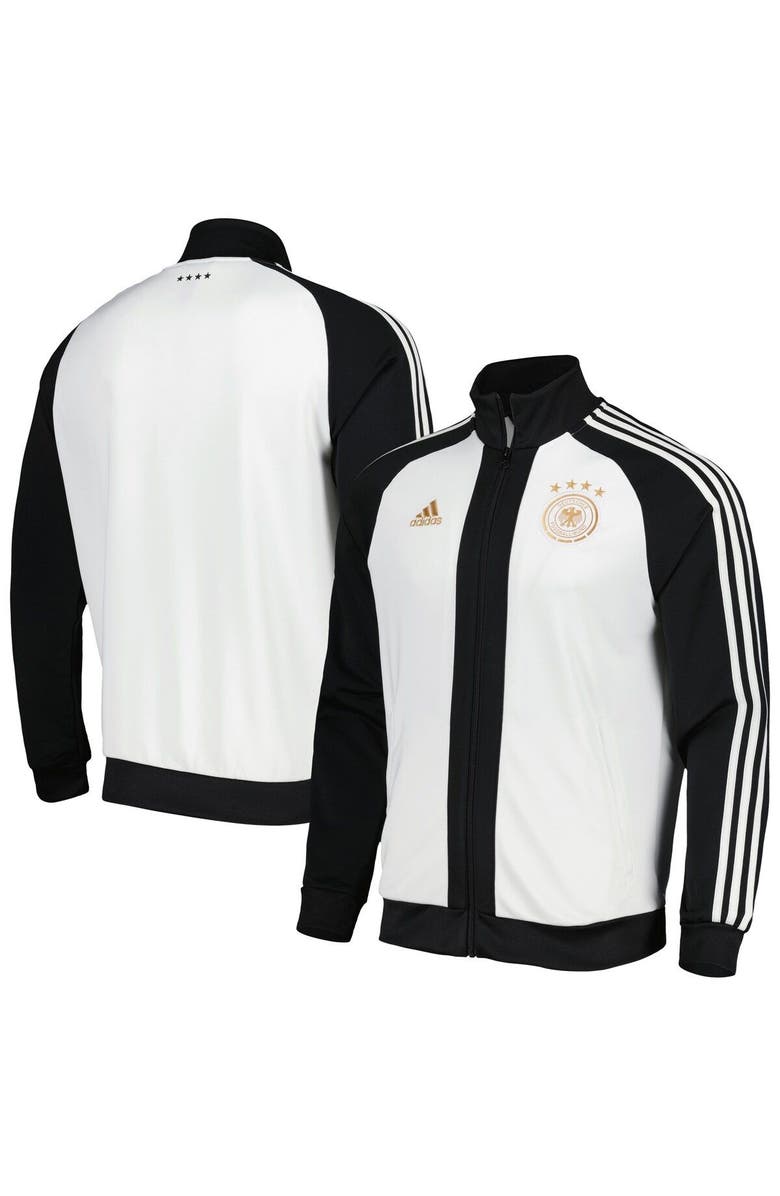 adidas Men's adidas Black/White Germany National Team DNA Full-Zip Raglan Track Jacket, Main, color, 