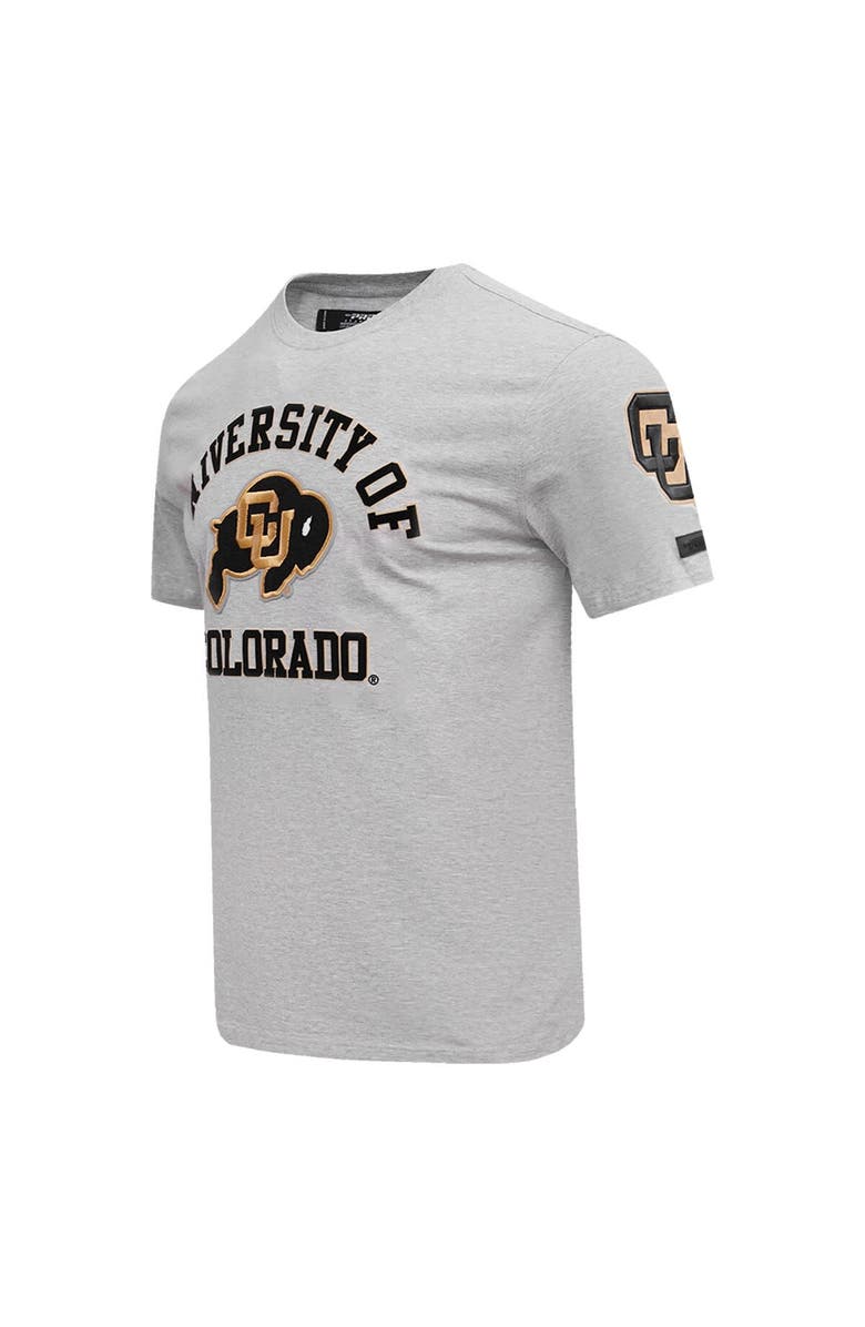 PRO STANDARD Men's Pro Standard Gray Colorado Buffaloes Classic Stacked Logo T-Shirt, Alternate, color, 