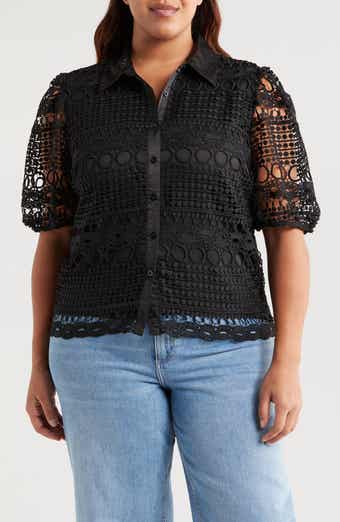 BY DESIGN Brianna Short Sleeve Lace Top