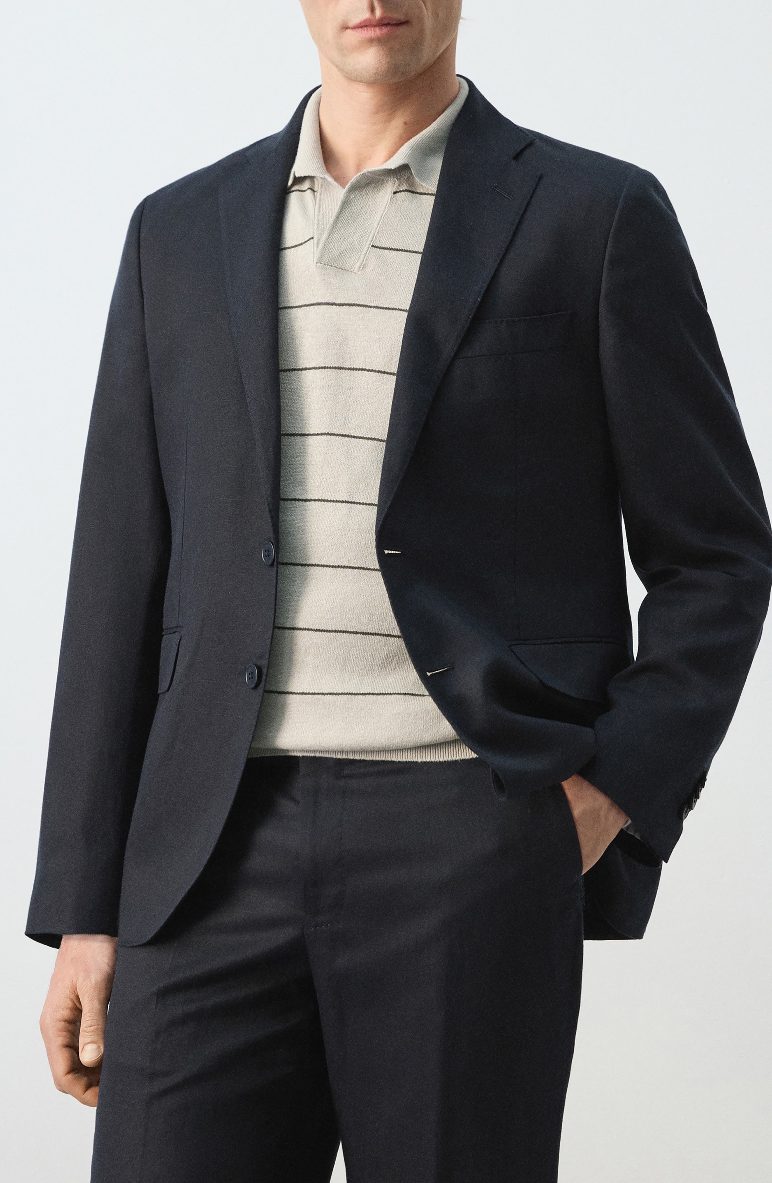 Amalfi Slim Fit Lyocell & Linen Blend Suit Jacket - image 3
