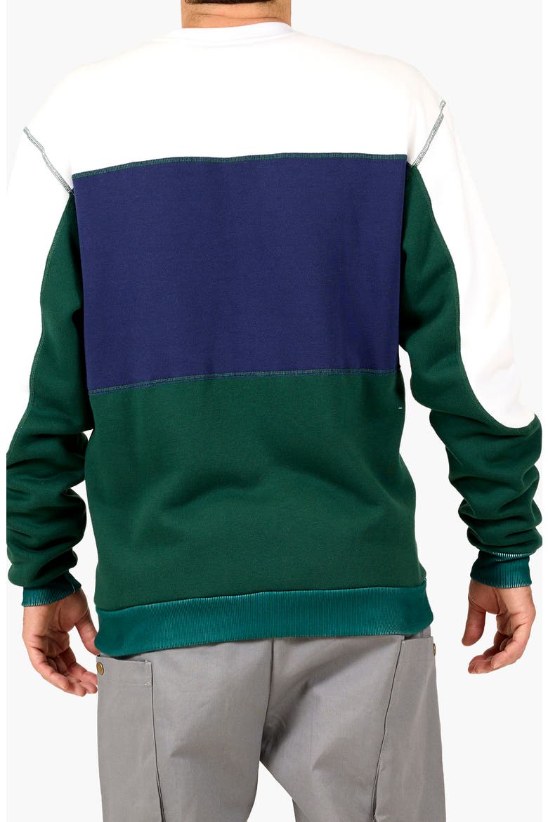 Color Block Sweatshirt, Alternate, color, WHITE MULTI