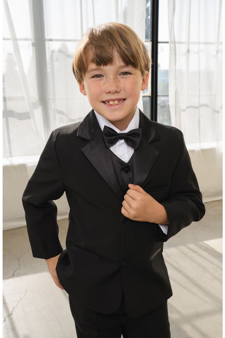 Kids' Bond 5-Piece Tuxedo, Alternate, color, Black