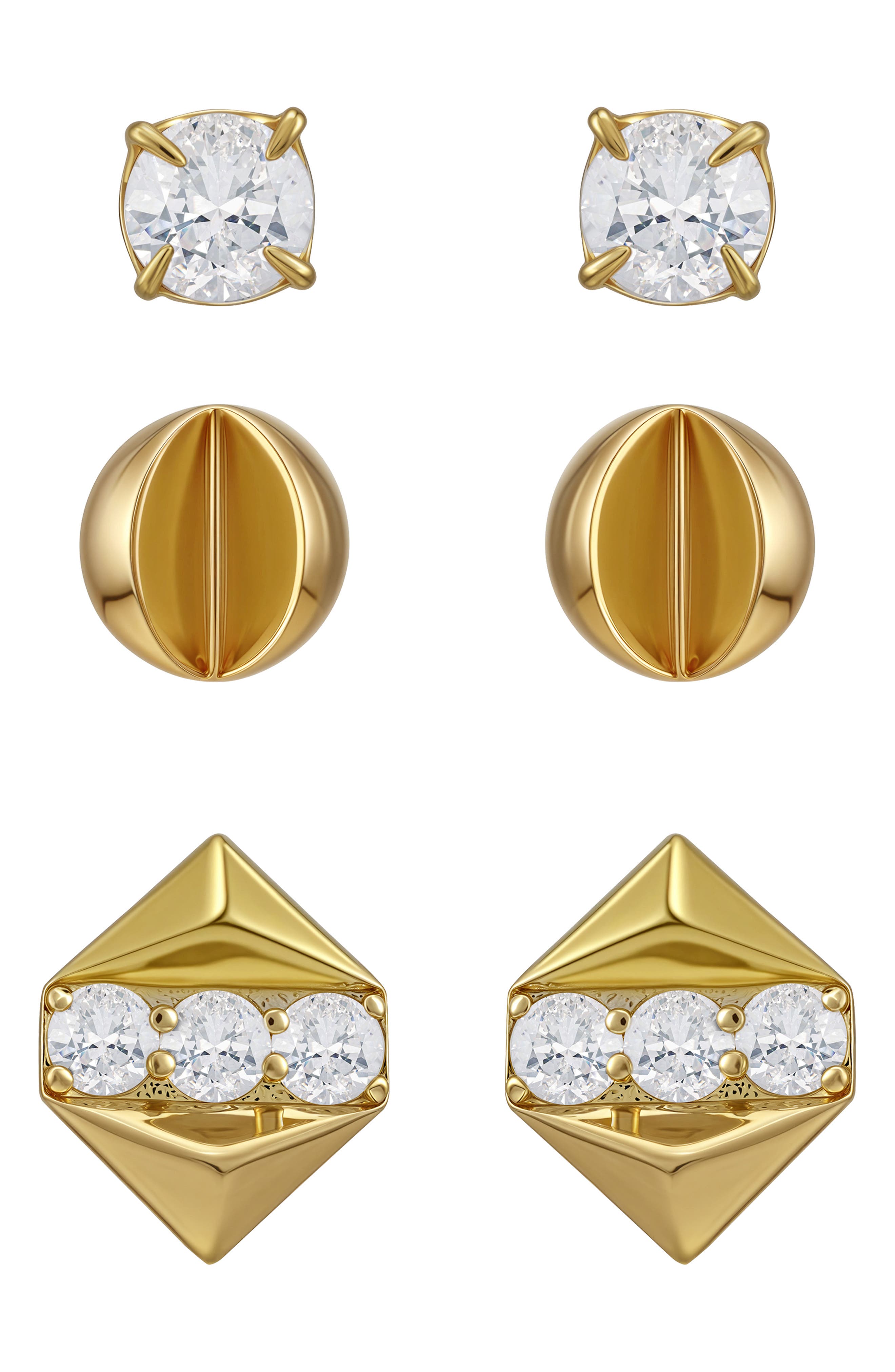 Vince Camuto Set of 3 Assorted Stud Earrings