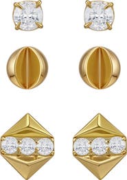 Vince Camuto Set of 3 Assorted Stud Earrings