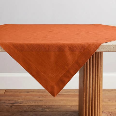 Linen Table Throw 52 x 52 Inch - Fete
