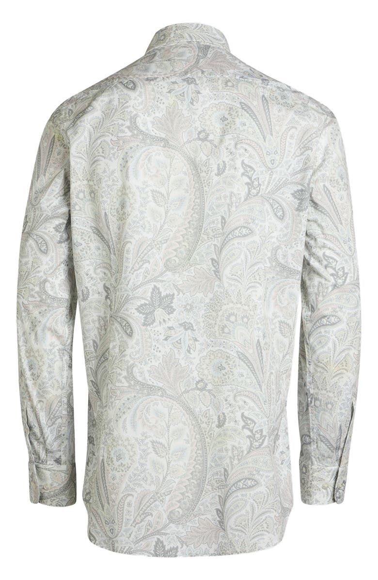 Etro Roma Stretch Cotton Dress Shirt, Alternate, color, Stampa F.do Bianco