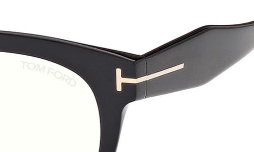 Tom Ford Blue Light Block Cat Eye Ladies Eyeglasses Ft5949-b 001 56 In Black