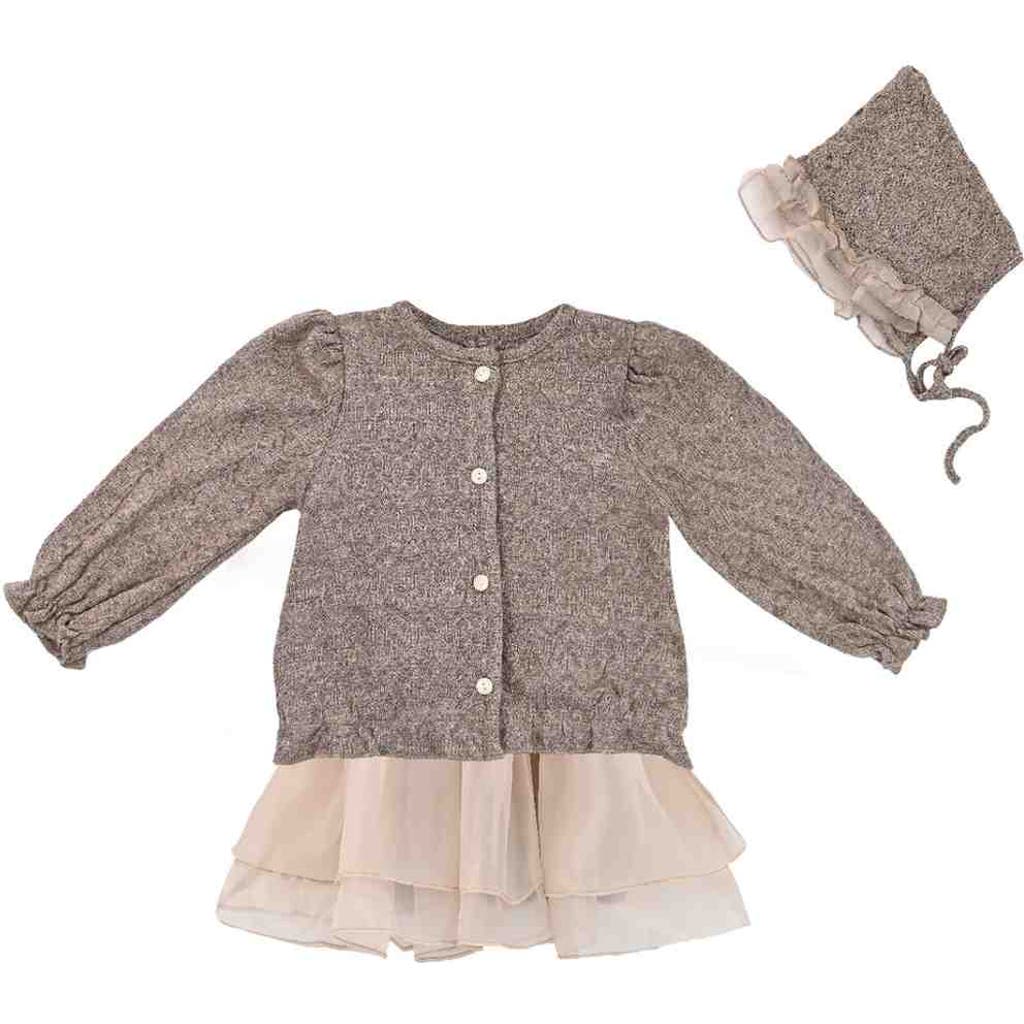Sweet Cactus Babies' Ruffle 3-piece Outfit Set In Brown