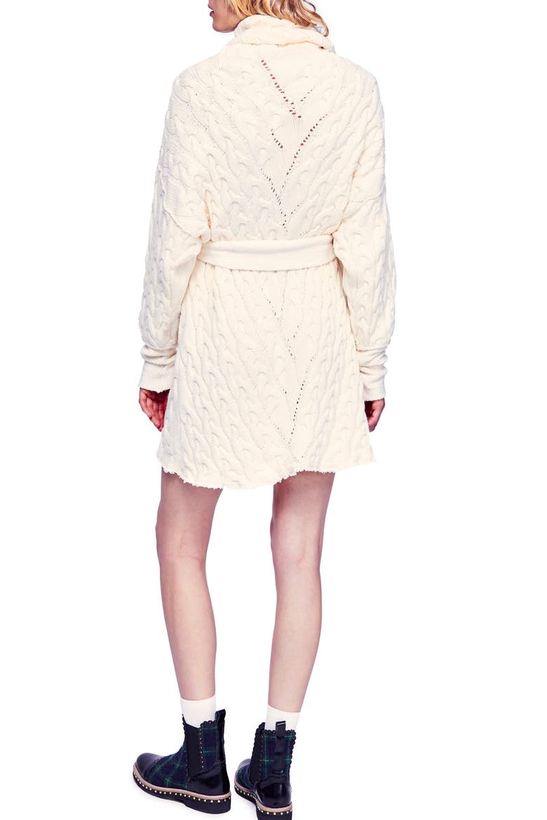 Cable Knit Sweater Dress, Alternate, color, IVORY