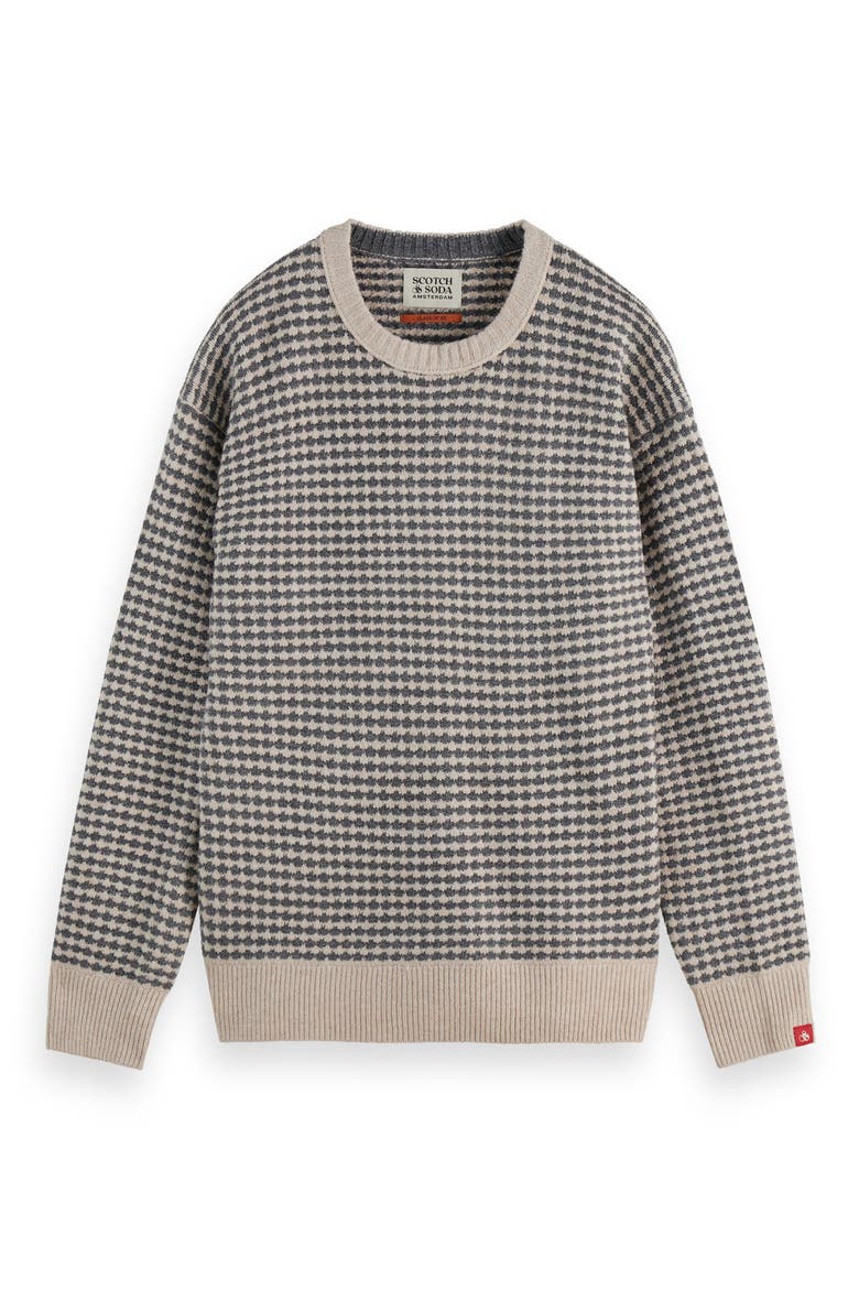 Mélange Chenille Crewneck Sweater, Alternate, color, GREY MELANGE/ EGGNOG