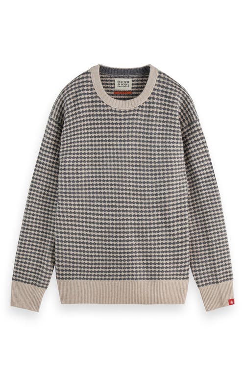 Scotch & Soda Mélange Chenille Crewneck Sweater In Gold