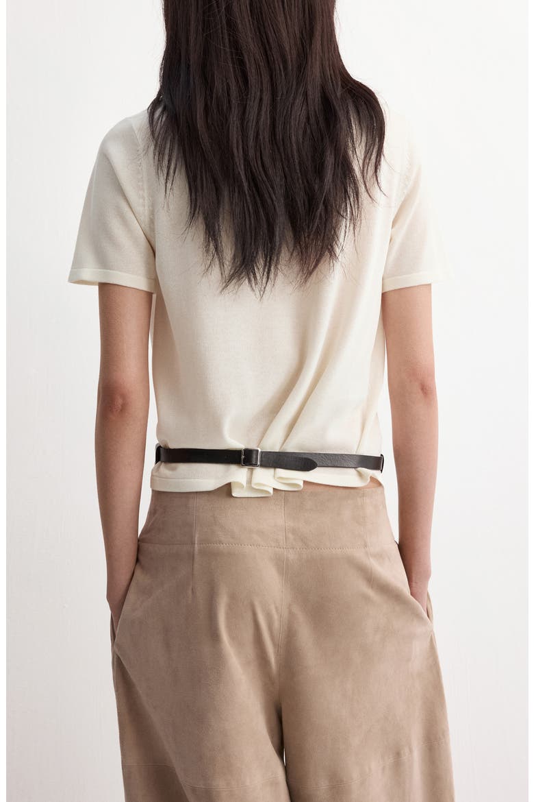 Short Sleeve Sweater, Alternate, color, ECRU