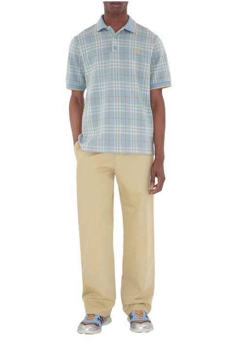 Check Cotton Polo Shirt